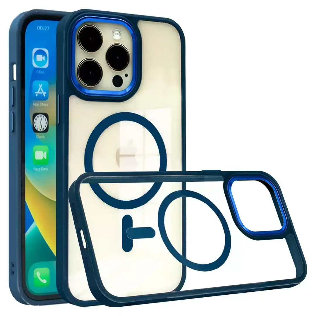 iPhone 17 Pro MagSafe Twotone Clear Case Dark Blue